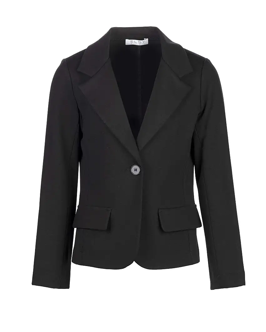 Blazer Elsy nero punto milano monopetto