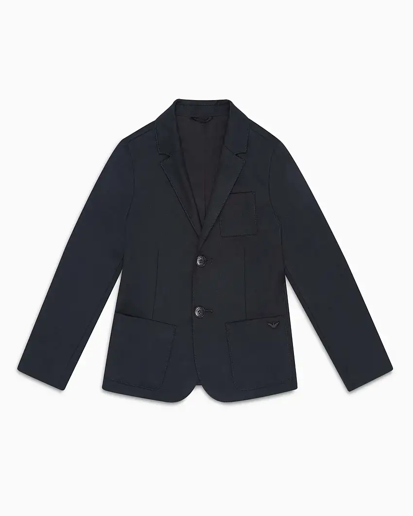 Blazer Emporio Armani blu punto milano monopetto