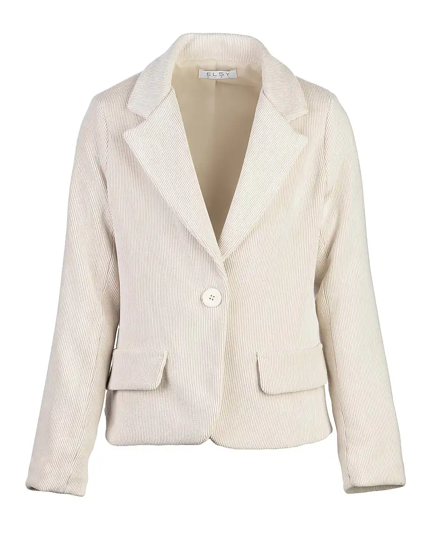 Blazer Elsy sabbia in velluto a costine