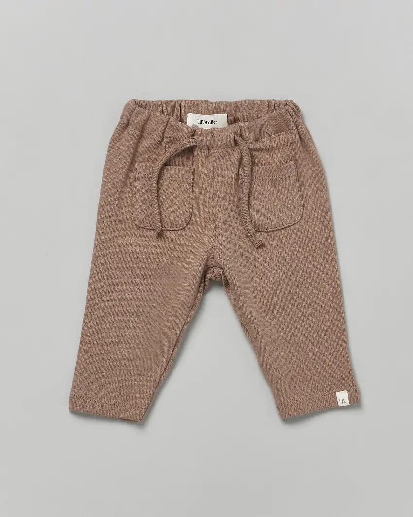 Pantaloni Lil'Atelier in felpa di cotone con coulisse