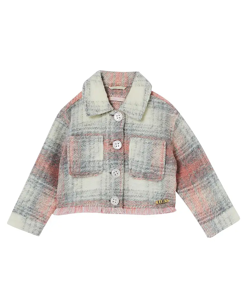 Giacca Liu Jo a camicia in misto lana tartan check multicolor