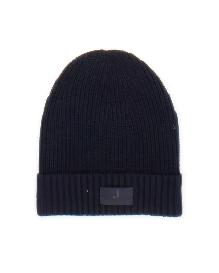 Berretto Jeckerson blu in maglia a coste