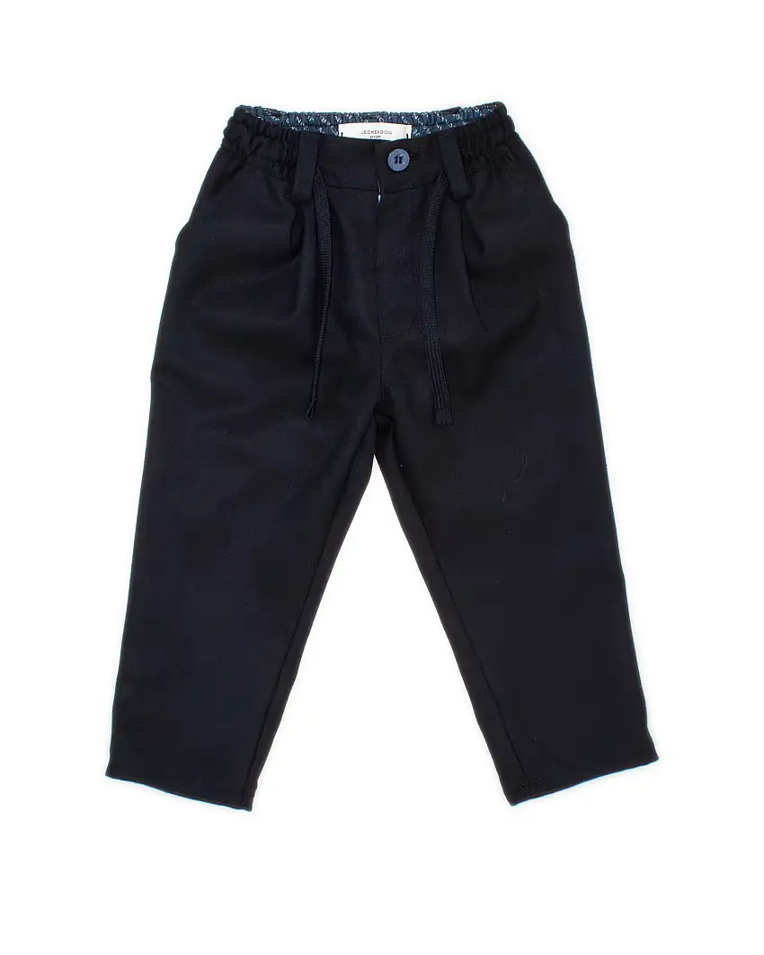 Pantalone Jeckerson carrot fit blu punto milano con coulisse