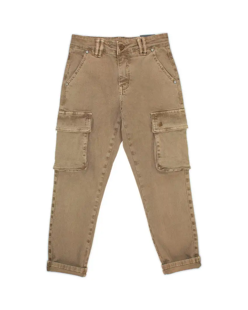 Pantaloni Jeckerson sabbia cargo in cotone stretch