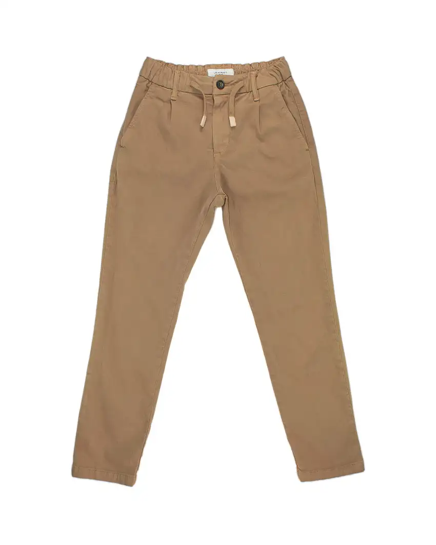 Pantaloni Jeckerson cammello in misto viscosa con coulisse