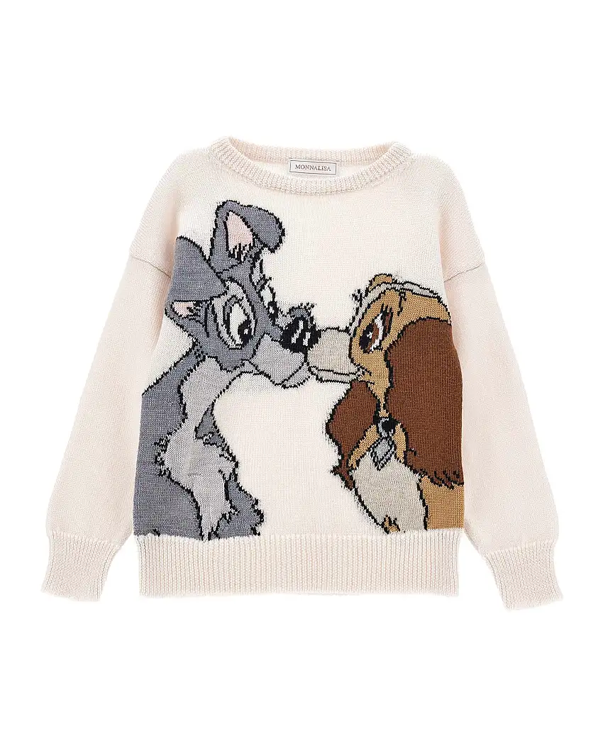 Maglia Monnalisa lana relaxed 'Lilly e il vagabondo'