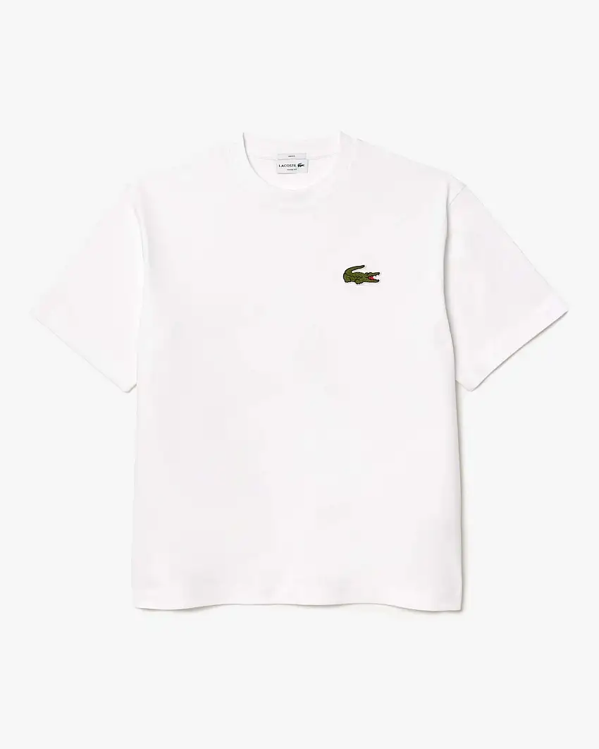 T-shirt bianca loose fit in jersey di puro cotone