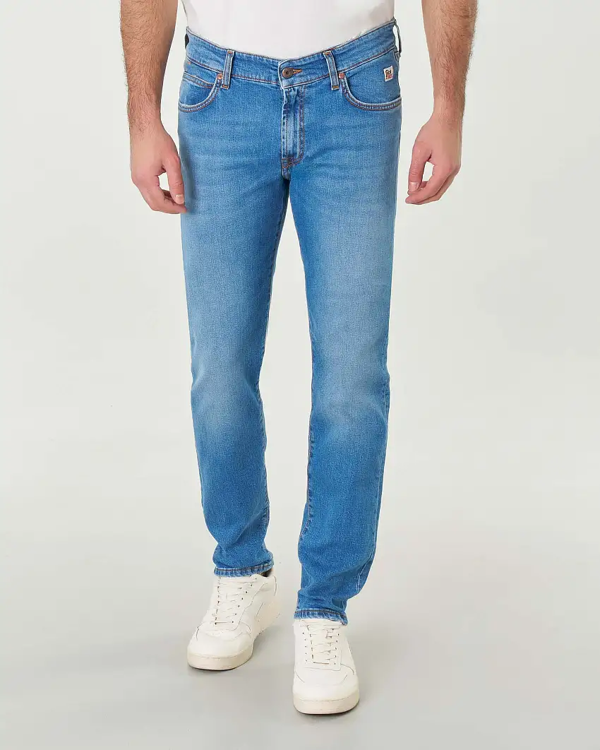Jeans slim-fit 517 in cotone stretch lavaggio chiaro con baffature