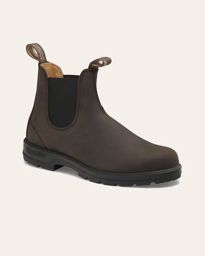 Boots testa di moro modello 2340 in pelle liscia effetto invecchiato con elastlici laterali