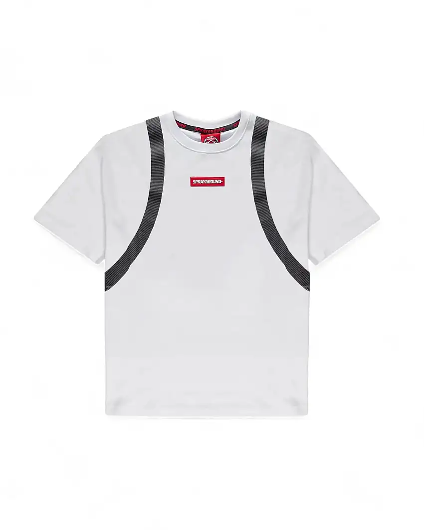 T-shirt in cotone bianca a maniche corte con stampa Money Bear