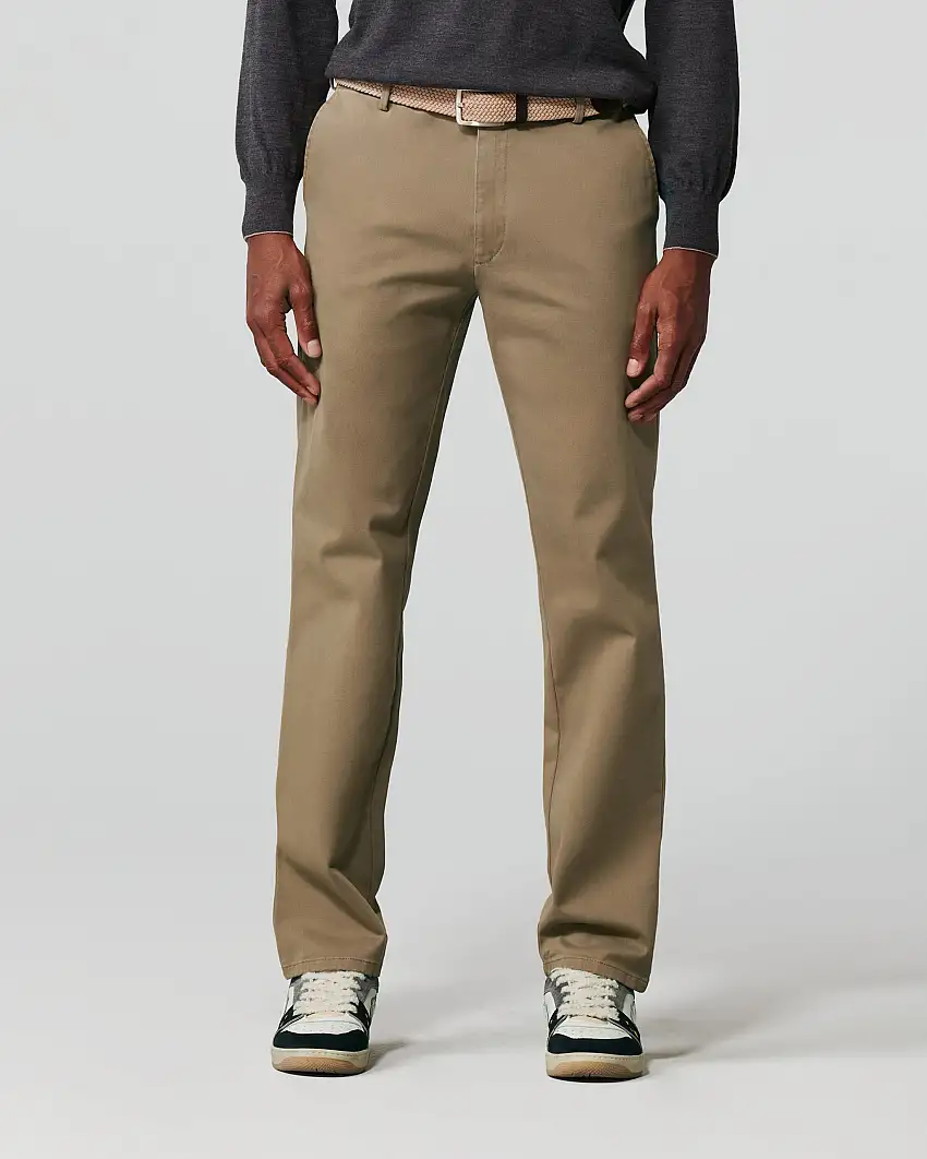 Pantalone chino Oslo fango in tessuto armaturato di cotone stretch drop 6