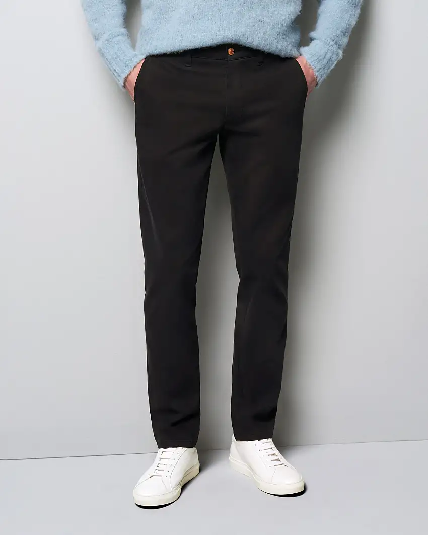 Pantalone M5 Chino slim blu in cotone stretch micro armatura
