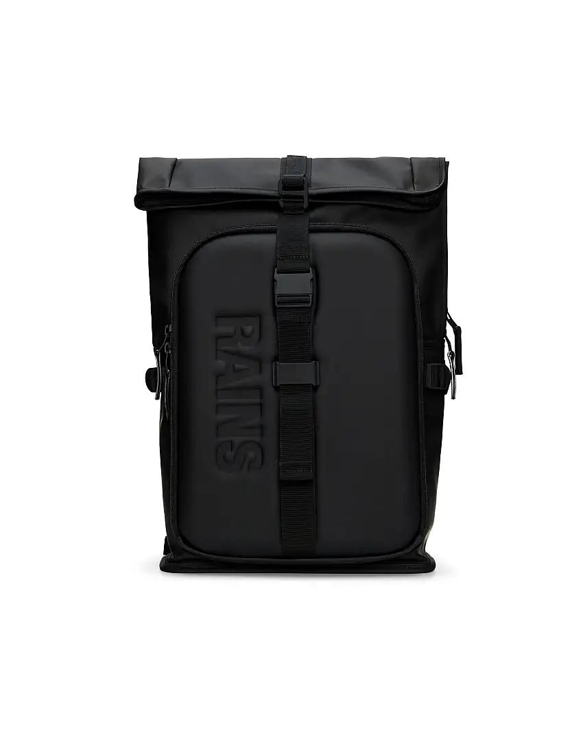 Texel Moulded backpack Rains nero in tessuto impermeabile effetto gommato