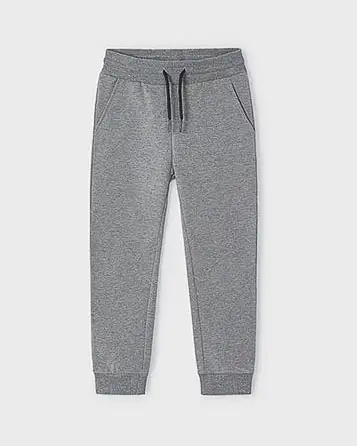 Jogger Mayoral in felpa di cotone grigio con coulisse