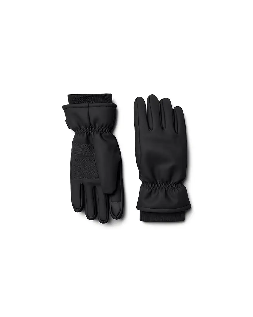 Guanti Rains Insulated Gloves neri in tessuto tecnico impermeabile