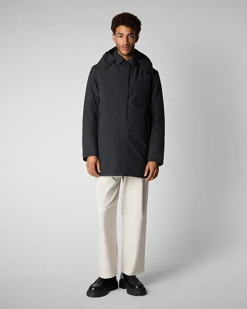 Impermeabile Save the duck Nestor blu con cappuccio staccabile