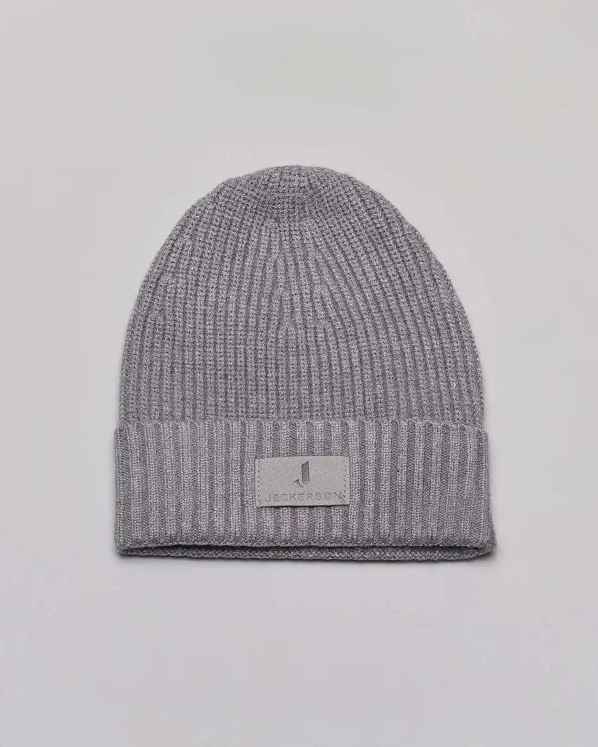 Berretto Jeckerson grigio in maglia a coste