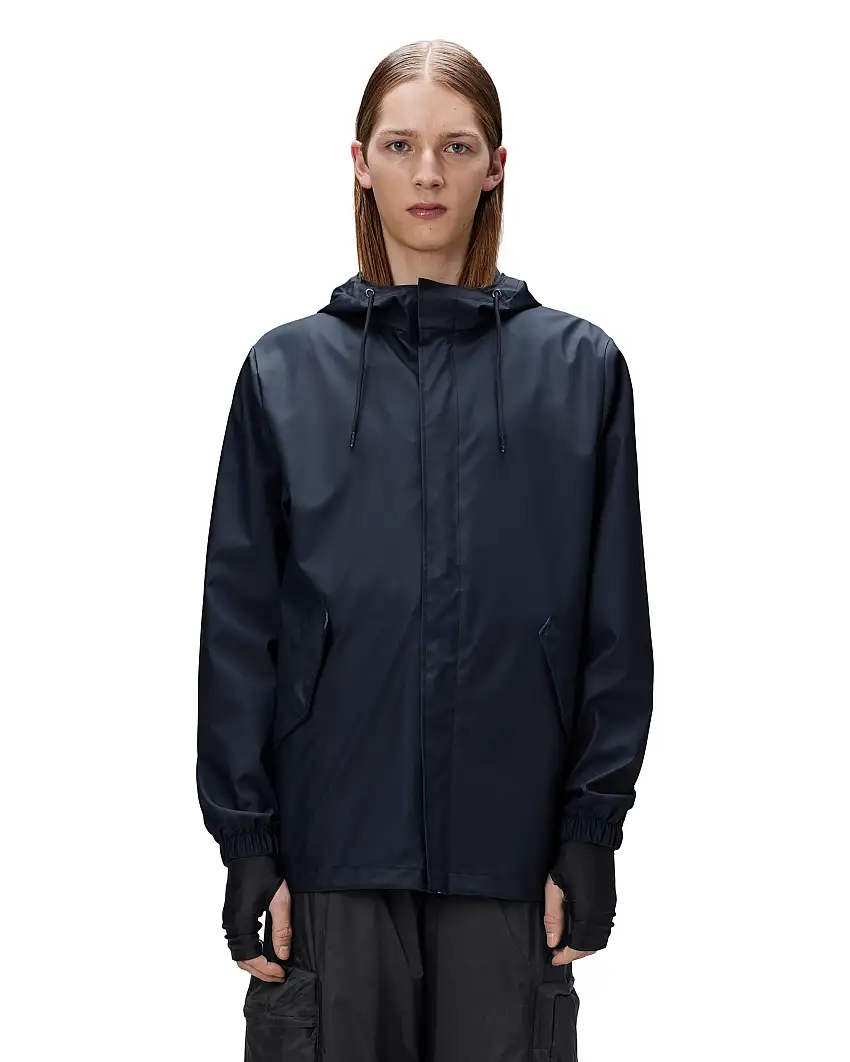 Impermeabile a eskimo Fishtail Jacket Rains blu in tessuto tecnico