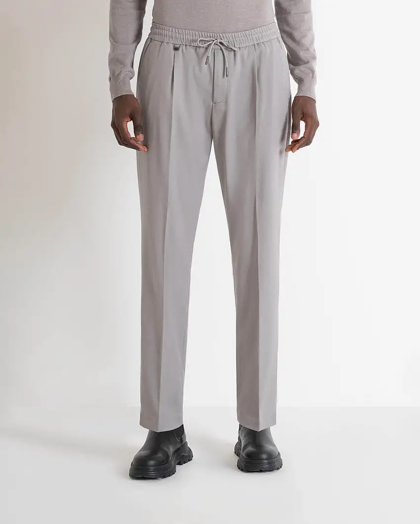 Pantalaccio Neil grigio in viscosa stretch