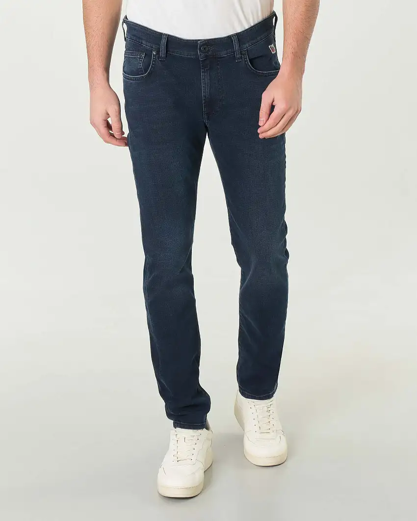Jeans 317 Eric skinny-fit in cotone stretch lavaggio blu scuro