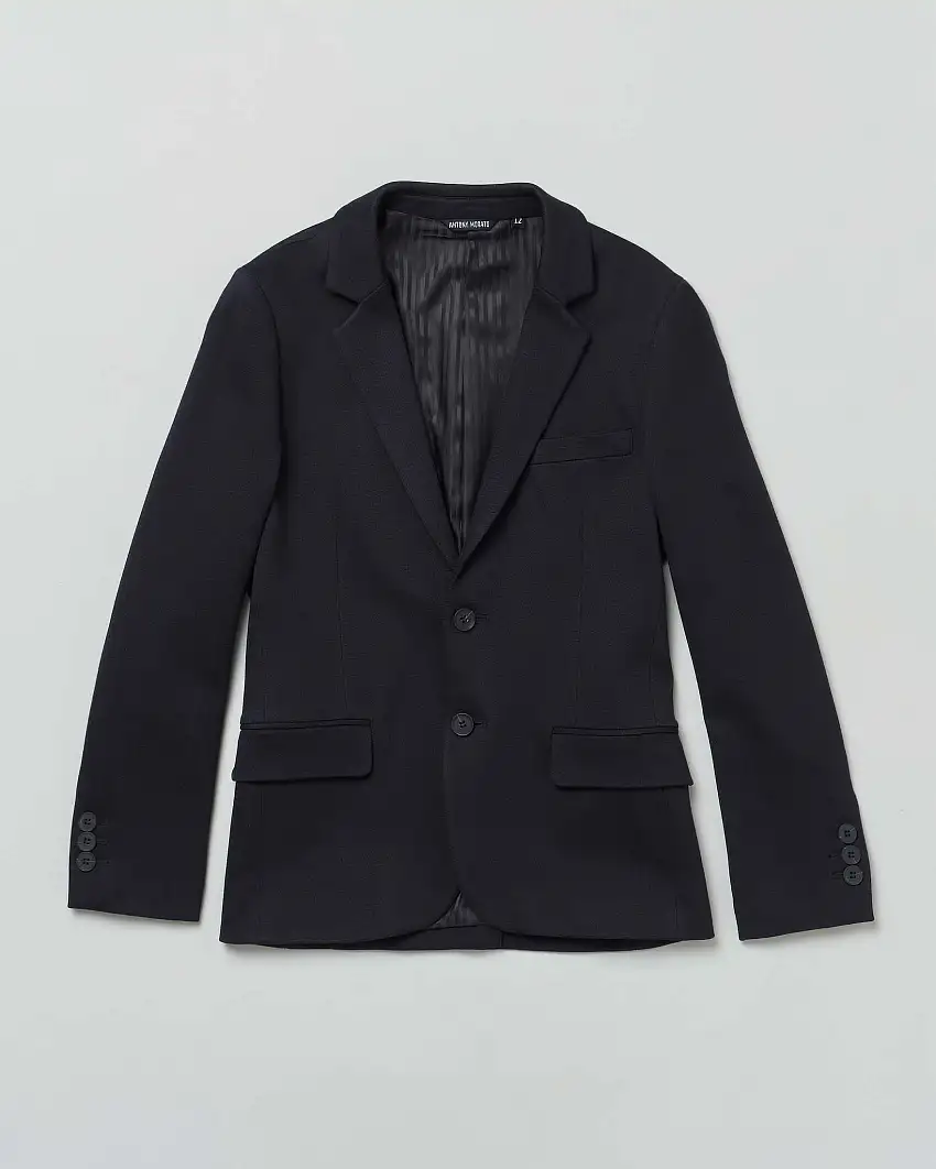 Blazer punto milano blu notte monopetto