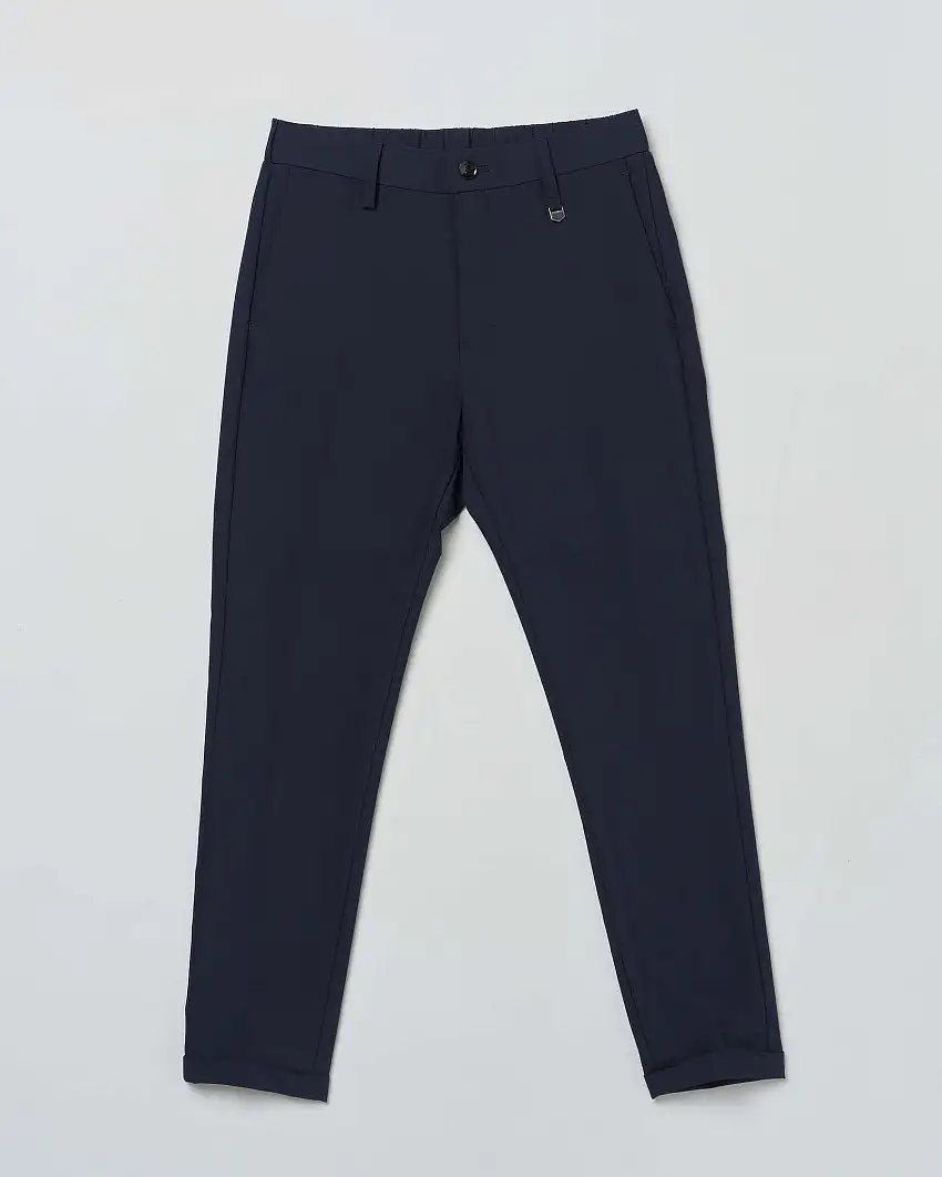 Pantalone chino blu punto milano