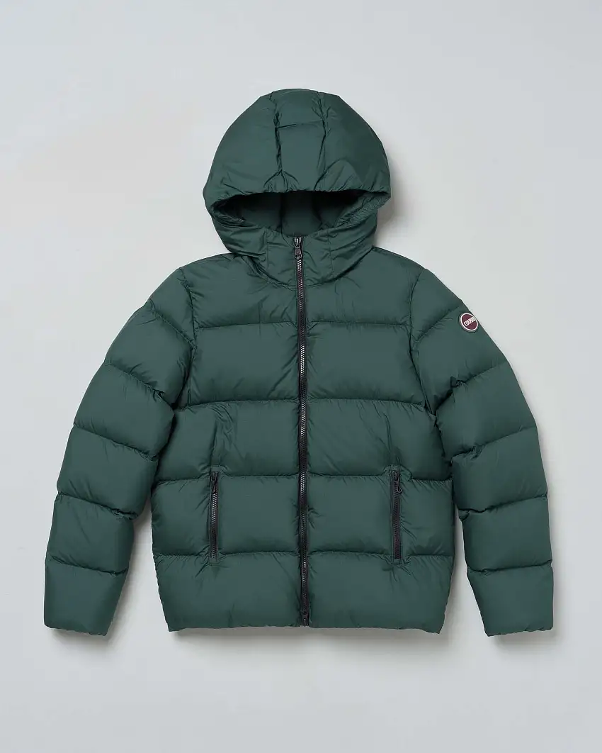 Giaccone Colmar verde opaco imbottito con cappuccio