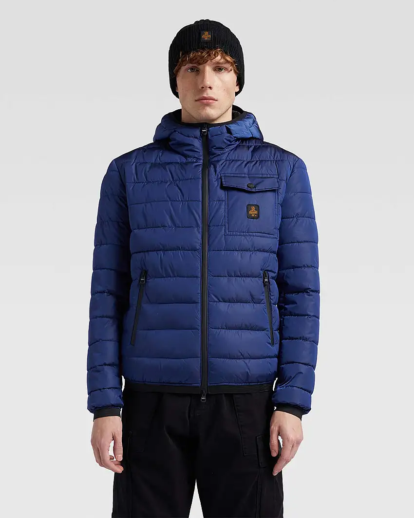 Piumino Josh Jacket blu indaco con cappuccio