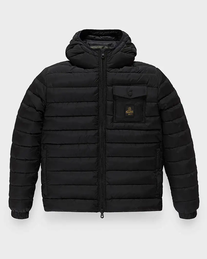 Piumino Refrigiwear Hunter Jacket nero con cappuccio