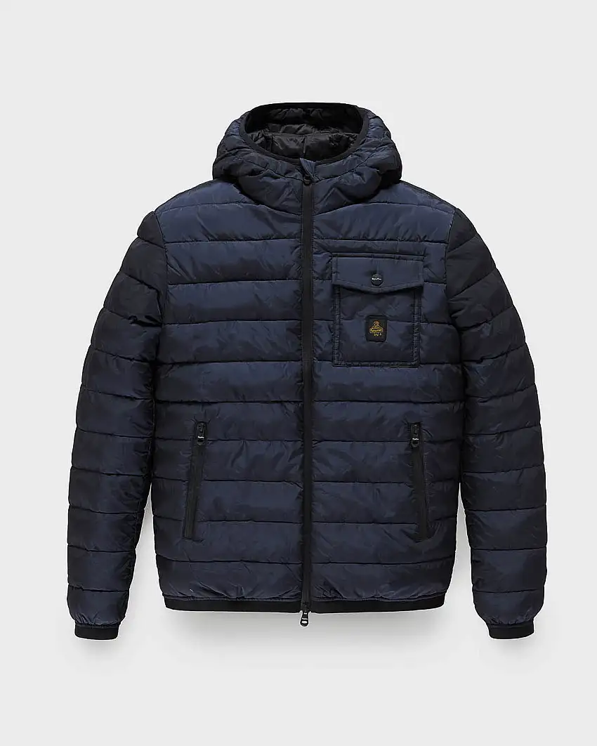 Piumino Refrigiwear Josh Jacket blu con cappuccio