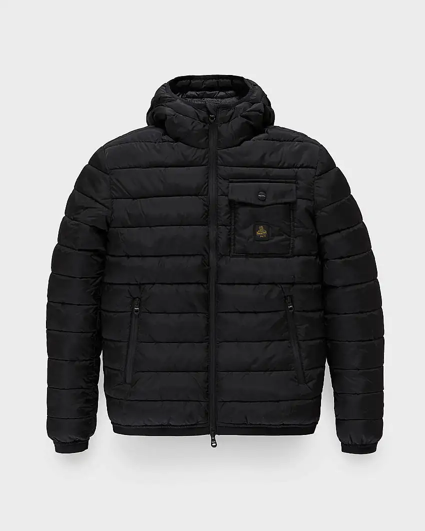 Piumino Refrigiwear Josh Jacket nero con cappuccio
