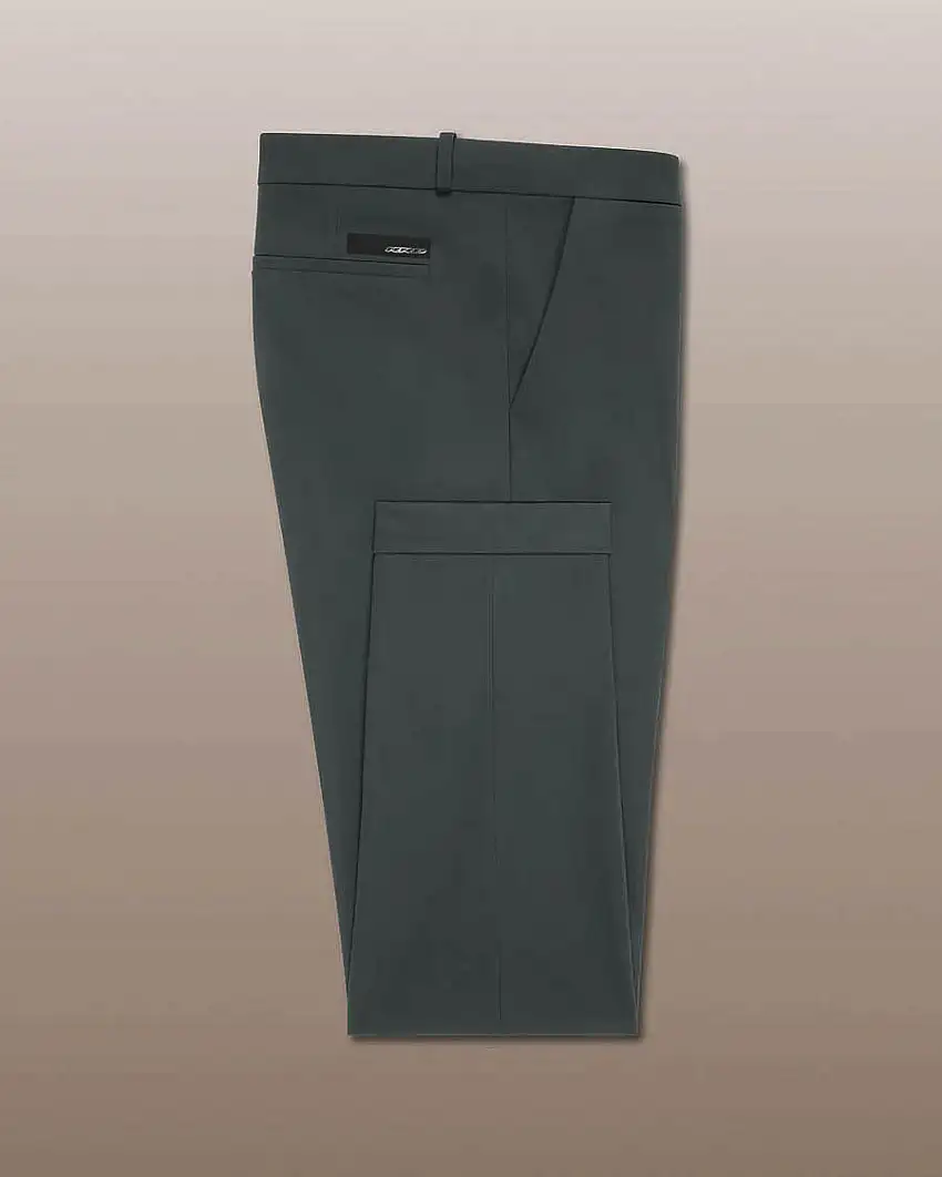 Winter Chino R.R.D. verde militare in tessuto tecnico stretch