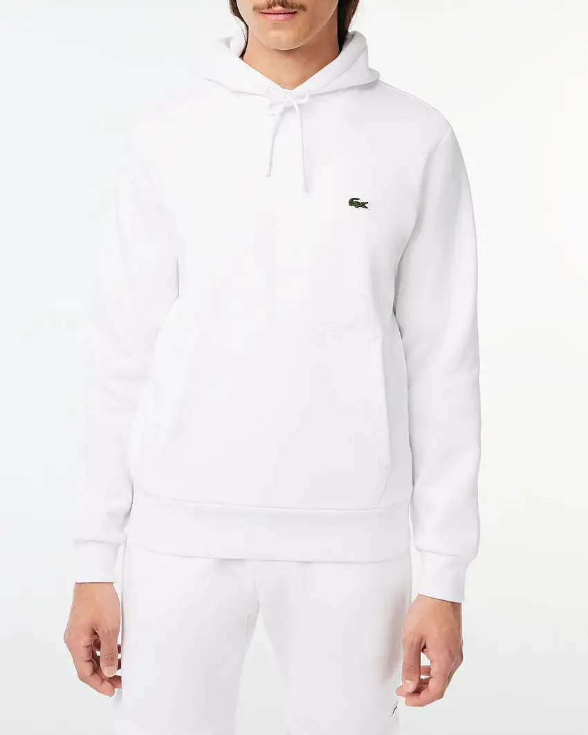 Felpa Polo Ralph Lauren bianca con cappuccio e tasche a marsupio