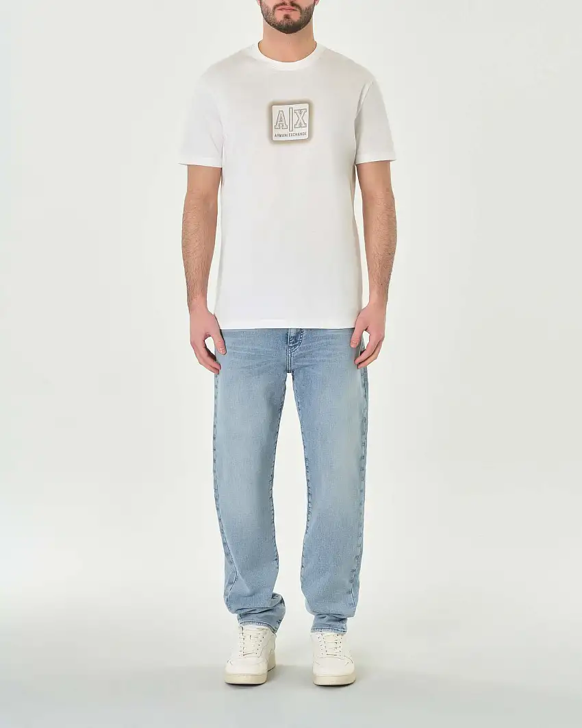 Jeans J13 slim lavaggio chiaro bleach in cotone stretch