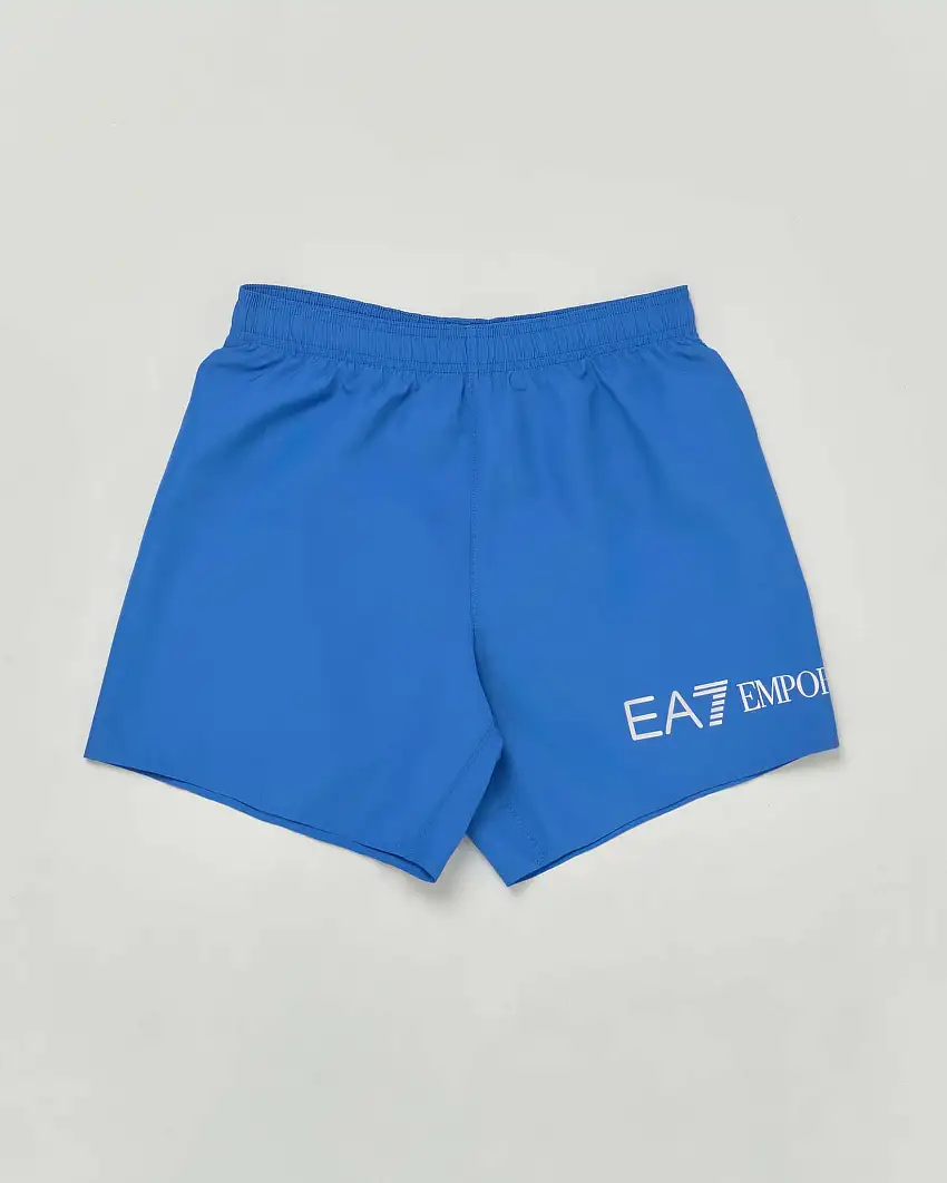 Boxer mare blu royal con stampa logo monogramma bianca