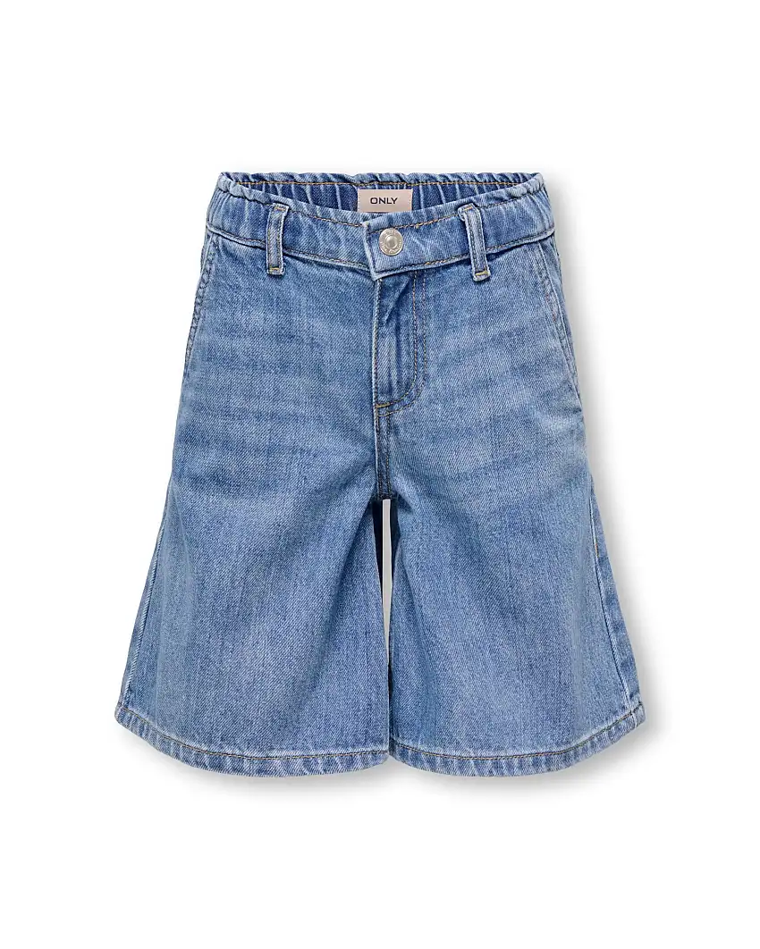 Short in jeans a lavaggio chiaro stone washed in cotone