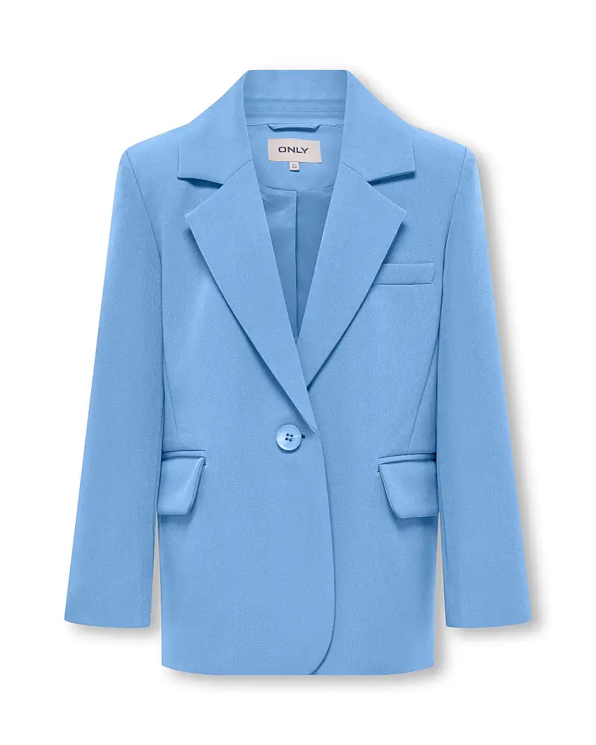 Blazer azzurro in cady monopetto