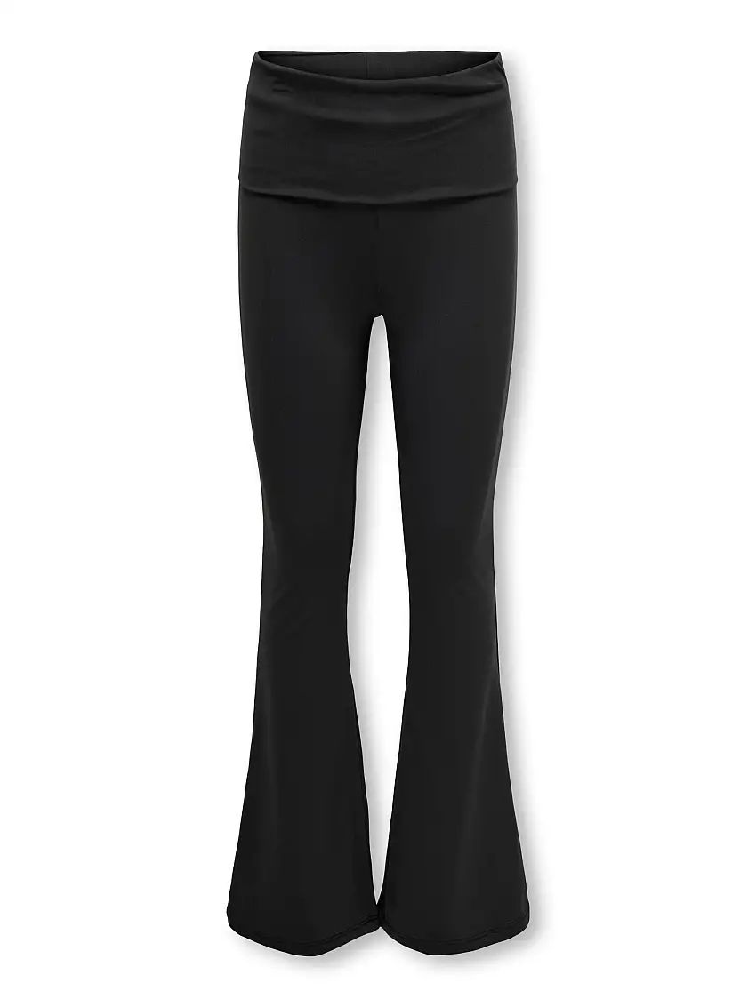 Pantalone flare Kids Only nero con maxi fascia in vita