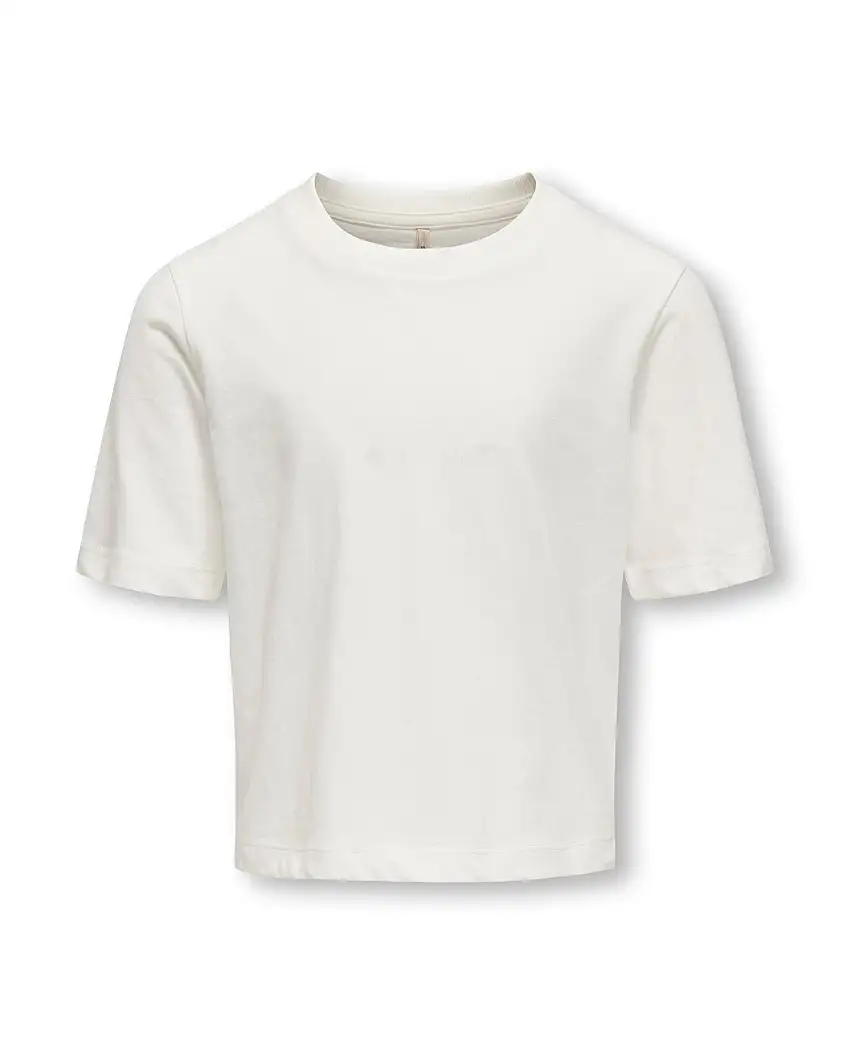 T-shirt boxy bianca in puro cotone