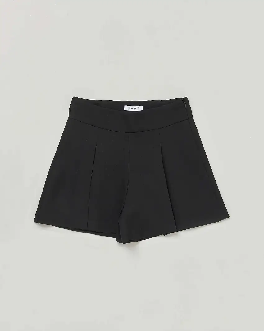 Pantaloncini Elsy neri in tessuto cady stretch