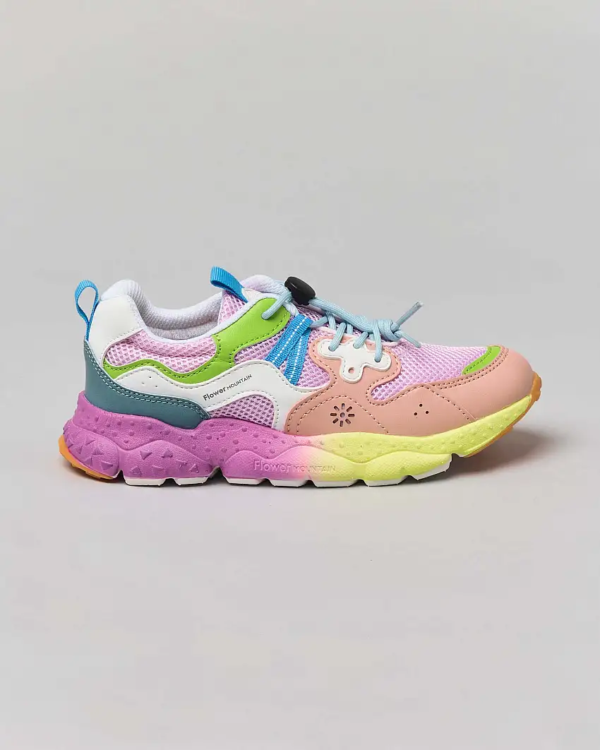 Sneakers Yamano 3 in similpelle e mesh muticolor