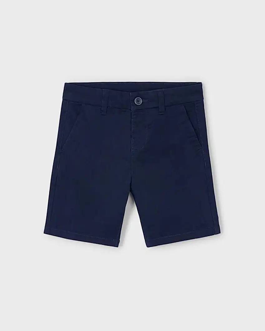 Bermuda chino blu in gabardina