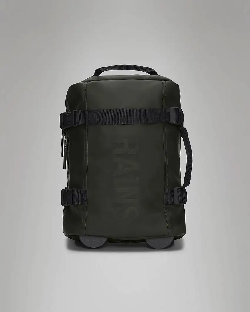 Texel Cabin Bag Mini Rains verde militare in tessuto impermeabile effetto gommato