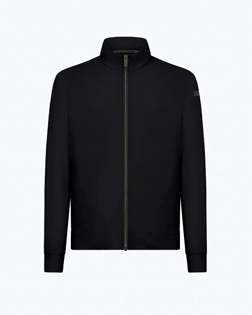Giubbino nero Summer Full Zip Fleece in tessuto tecnico leggero