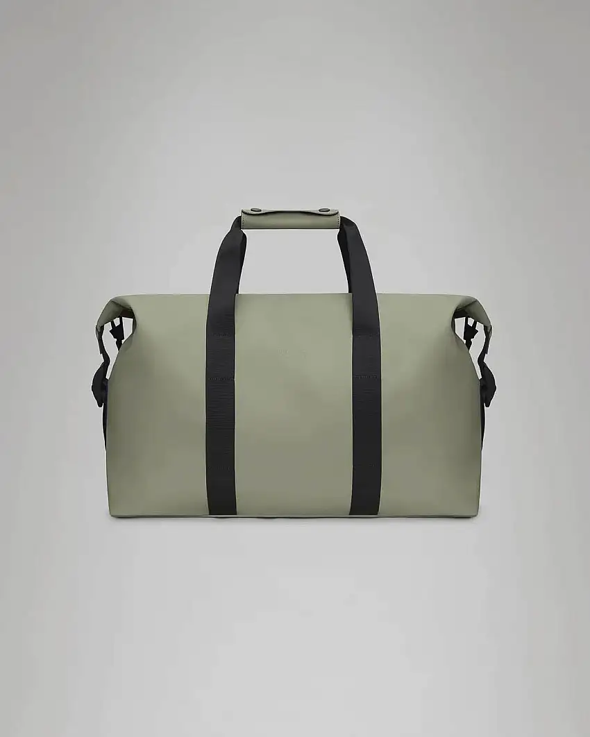 Borsa Rains Weekend Bag tortora in tessuto impermeabile effetto gommato con tracolla removibile
