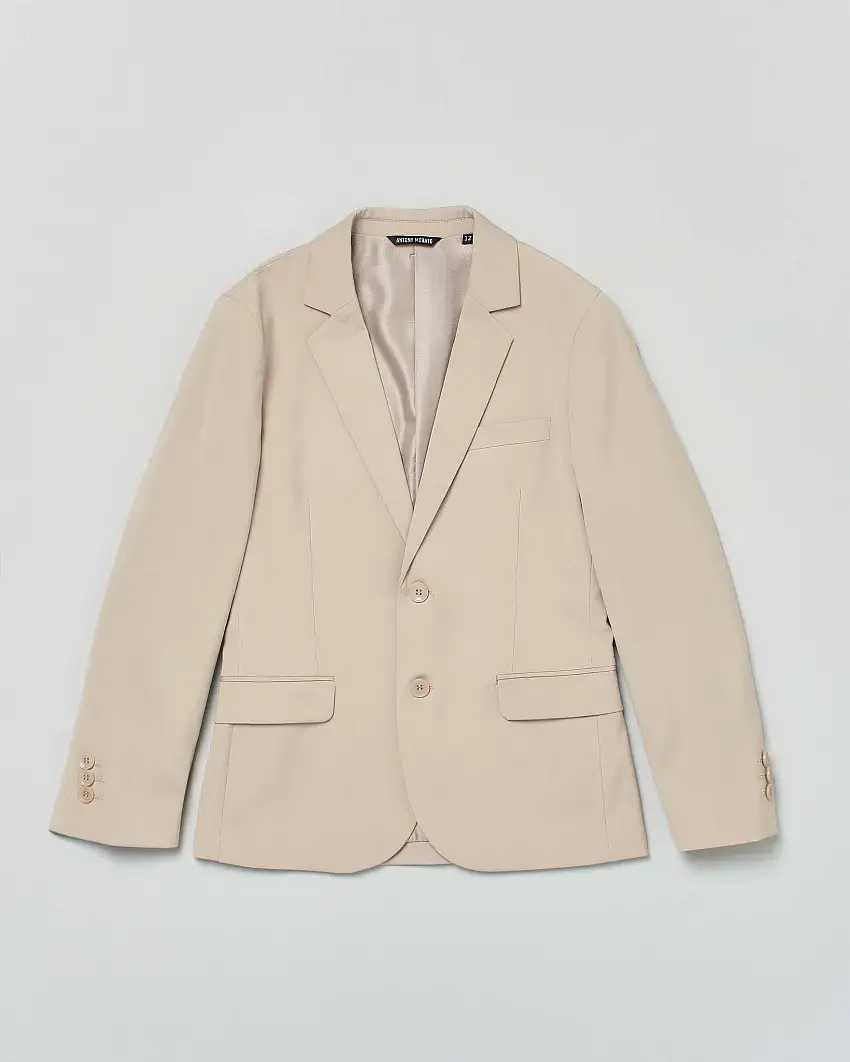 Blazer sabbia in viscosa elasticizzata