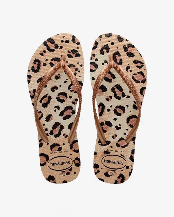 Havaianas Slim Animals animalier bronzo e nero
