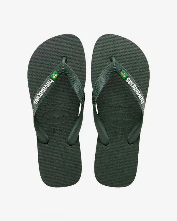 Havaianas Brasil Logo verde militare
