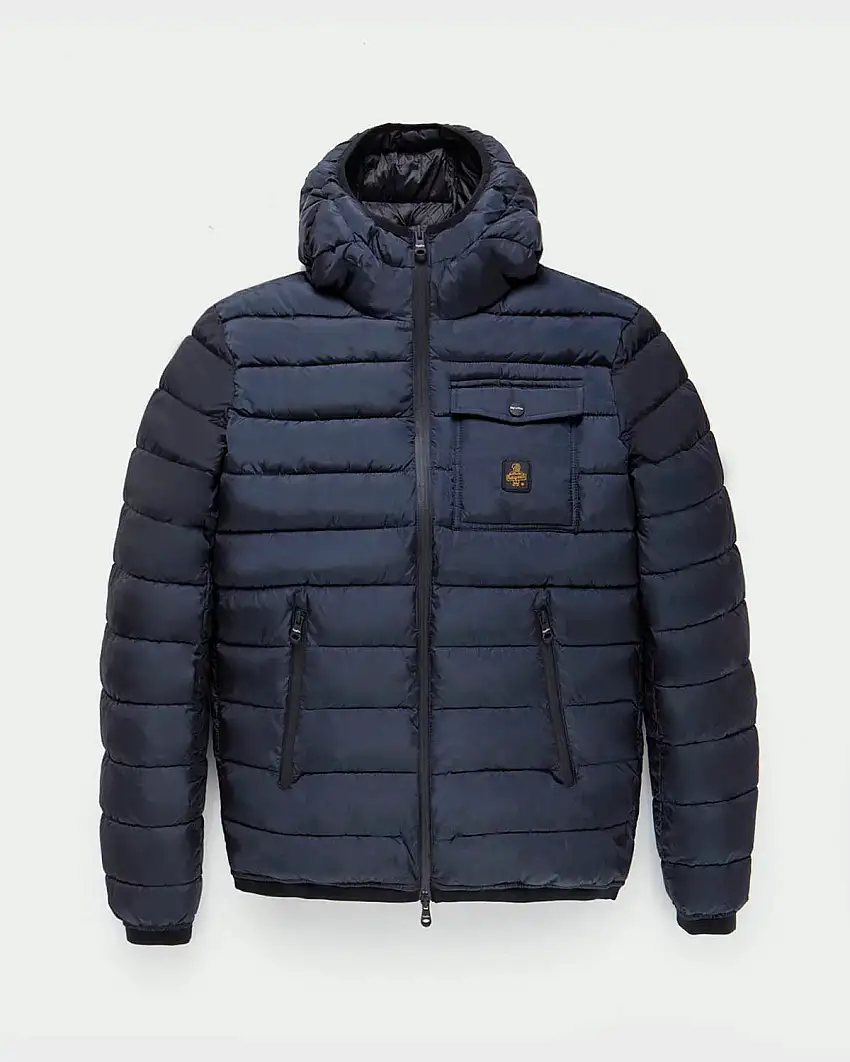 Piumino Josh Jacket blu con cappuccio