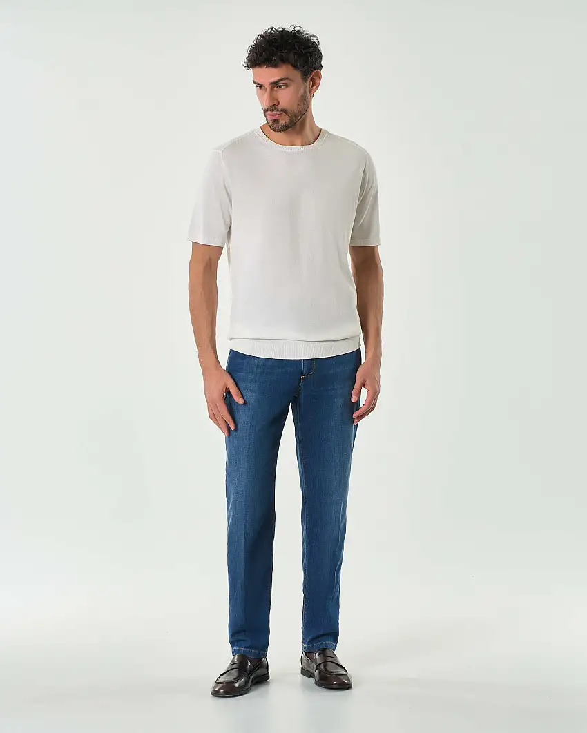 Jeans chino Paul Baker tasca america in cotone stretch lavaggio medio stone washed